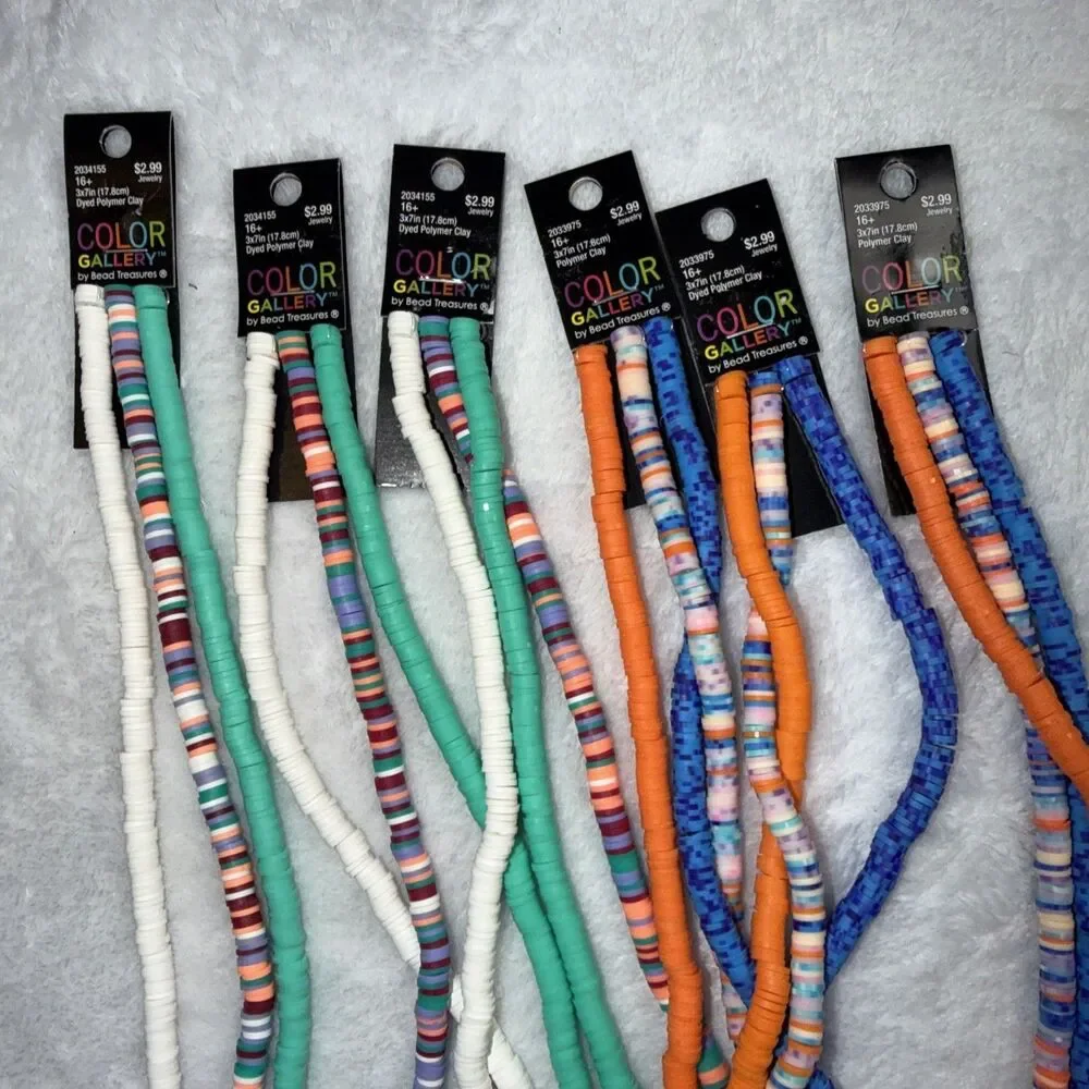 Vinyl Disc Beads 18 full strands of 200+ beads per strand New By Color Gallery